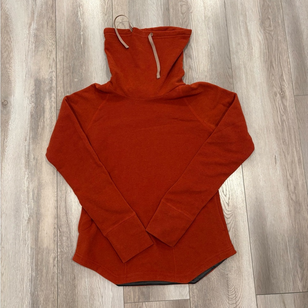 Sherpa Adventure Gear Red Orange Women’s Rolpa Eco Cowl Neck Hoodie Size S